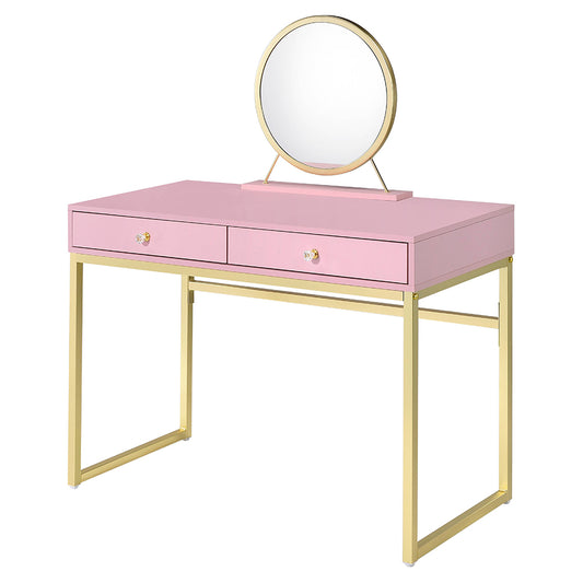 Coleen Vanity Desk W/Mirror & Jewelry Tray