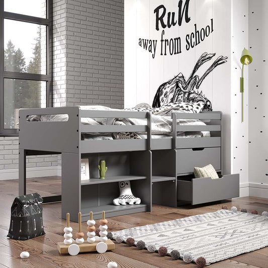 Fabiana Twin Loft Bed W/Storage