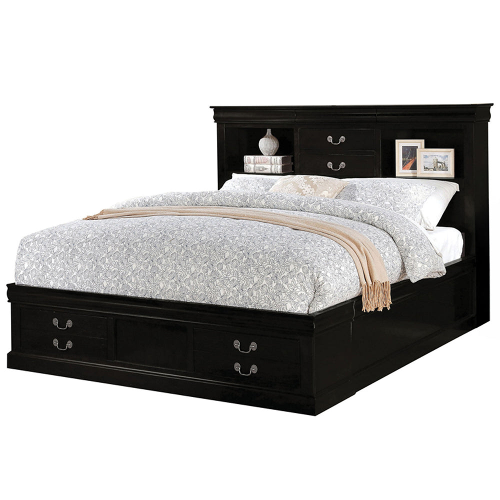 Louis Philippe III Queen Bed W/Storage