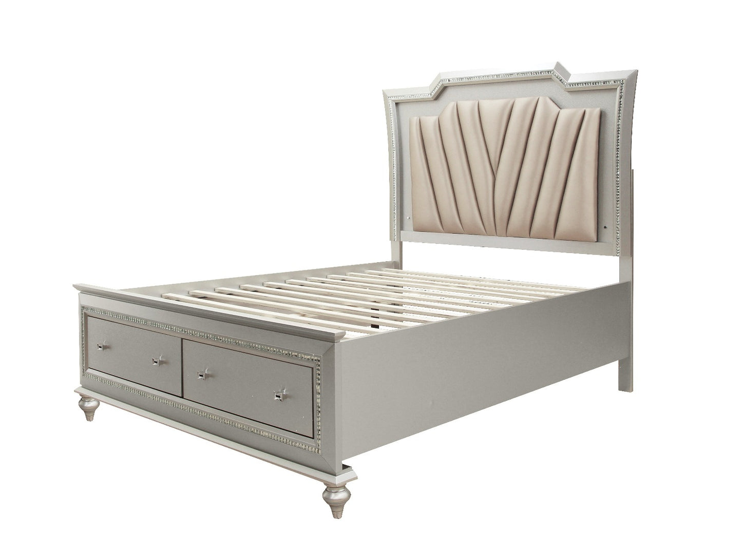 Kaitlyn EK Bed W/Led & Storage