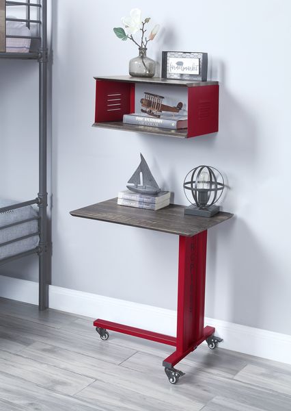 Cargo Accent Table W/Wall Shelf