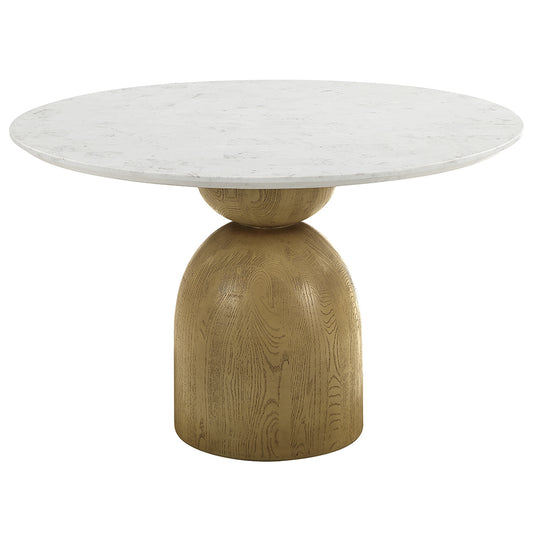 Kala Round Dining Table w/Marble Top