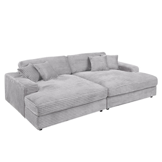 Hilde Sectional Sofa w/4 Pillows